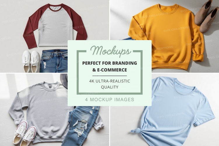 Casual outfit mockup