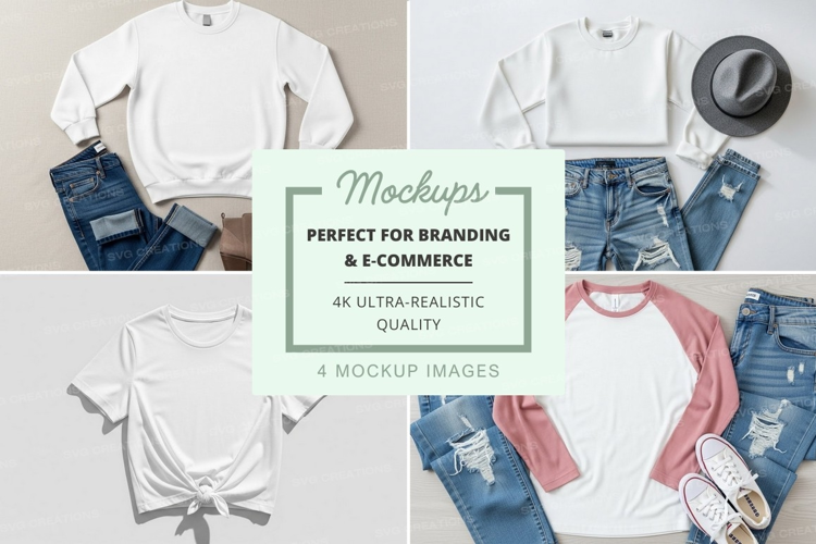 Casual outfit mockup
