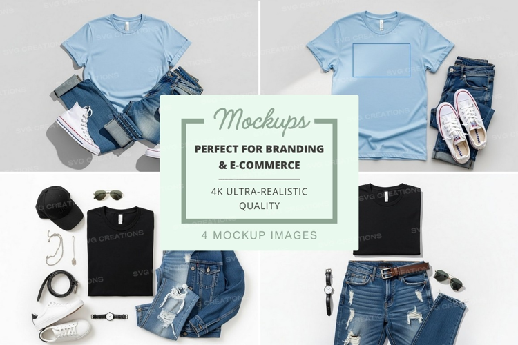 Casual outfit mockup