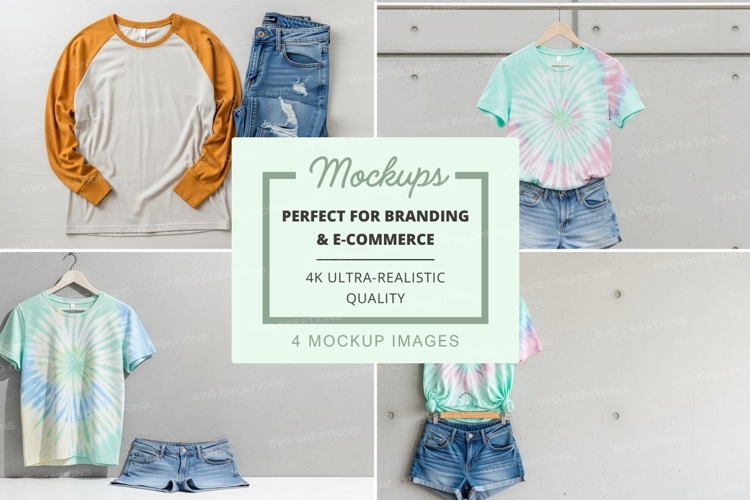 Casual summer outfits mockup