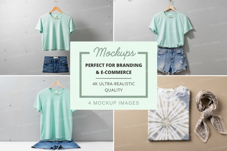 Casual summer outfits mockup