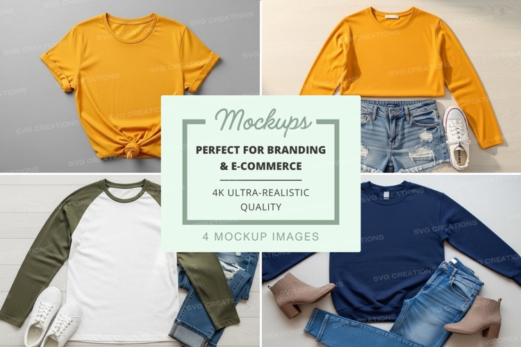 Casual summer outfits mockup