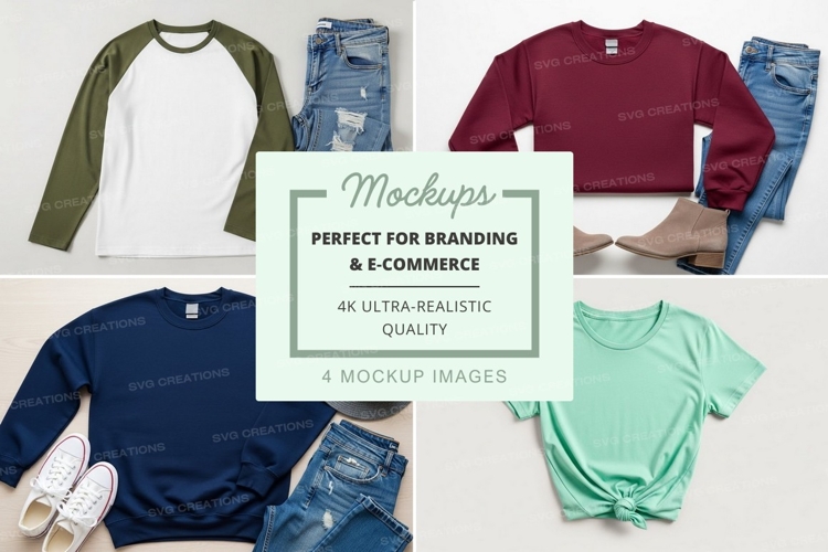 Casual outfit mockup