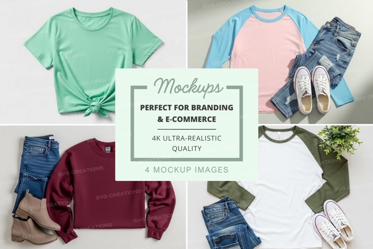 Casual outfit mockup