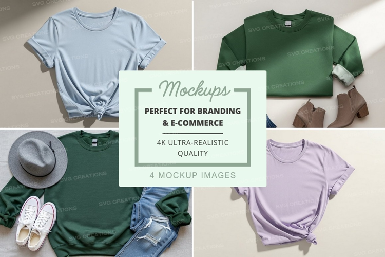 Casual summer outfits mockup