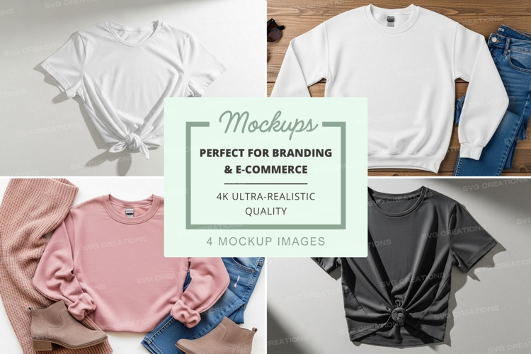 Casual top collection mockup