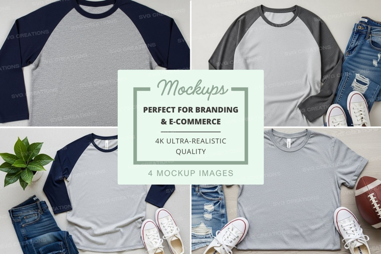 Casual baseball tee mockup