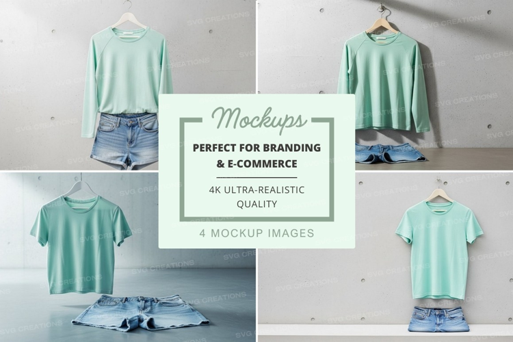 Casual summer outfits mockup