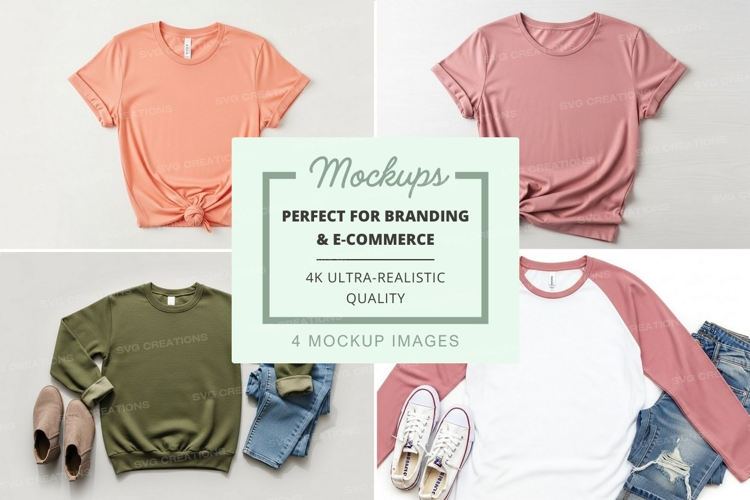 Casual tops and outfits mockup