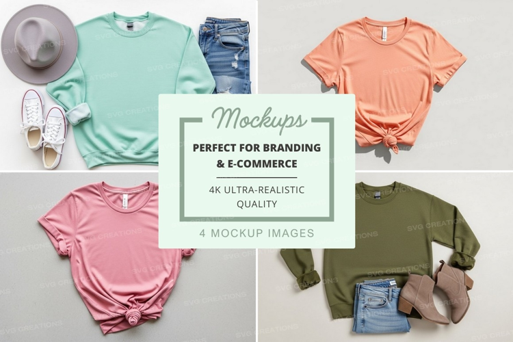 Casual summer outfits mockup