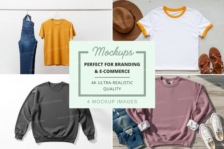 Casual summer outfits mockup