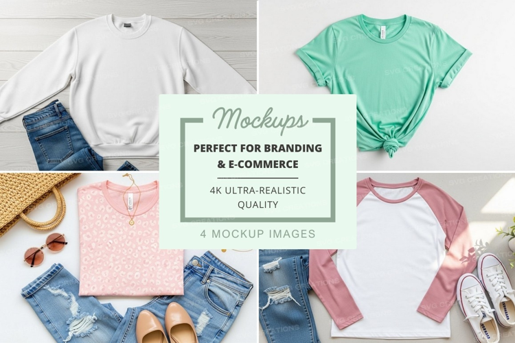 Casual summer outfits mockup