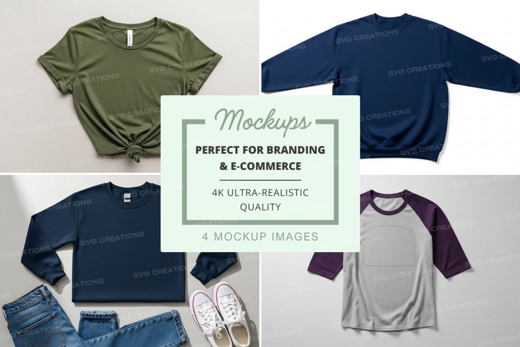 Casual tops collection mockup