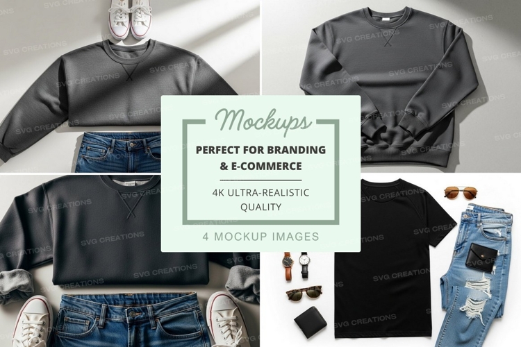 Casual streetwear outfit mockup