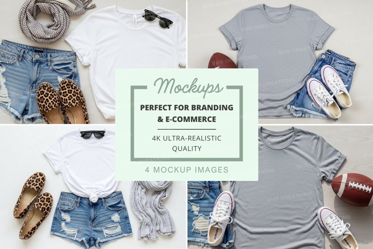 Casual summer outfits mockup