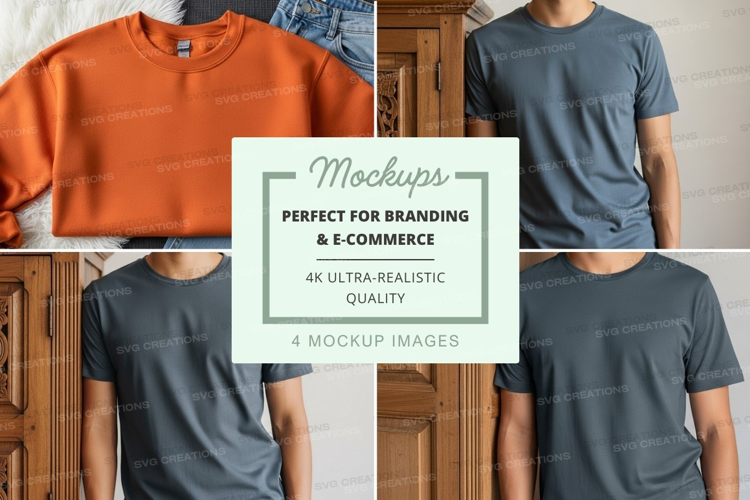 T-shirt mockup on wooden door