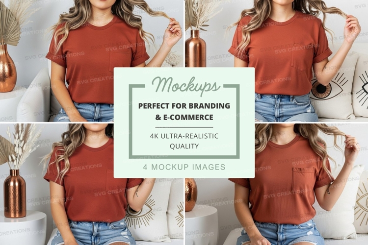 White Tshirt Mockup Image 13