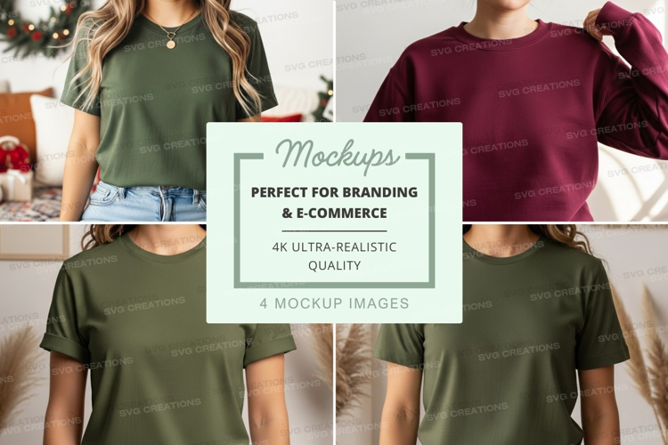 T-shirt mockup with models