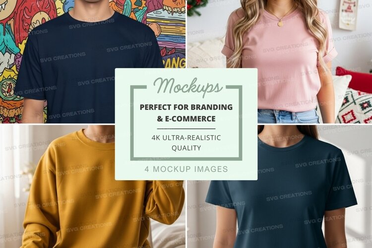 T-shirt mockup collection example image 1