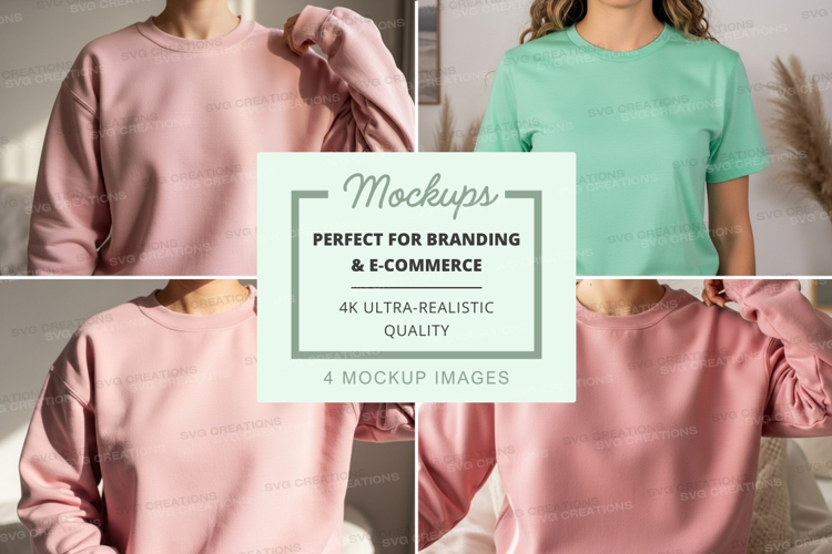T-shirt mockup with multiple models