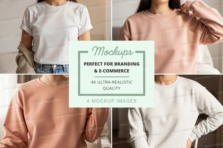 White Tshirt Mockup Image 24