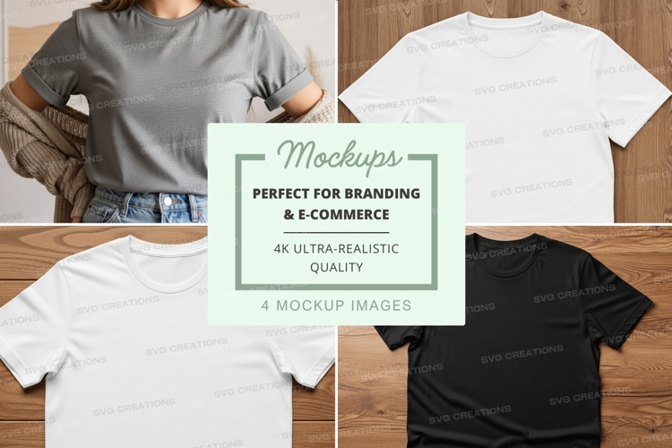 White Tshirt Mockup Image 23