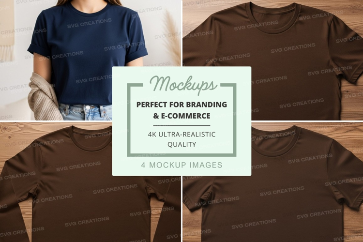 T-shirt mockup with multiple views