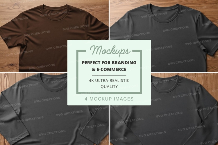 Black Tshirt Mockup Image 19