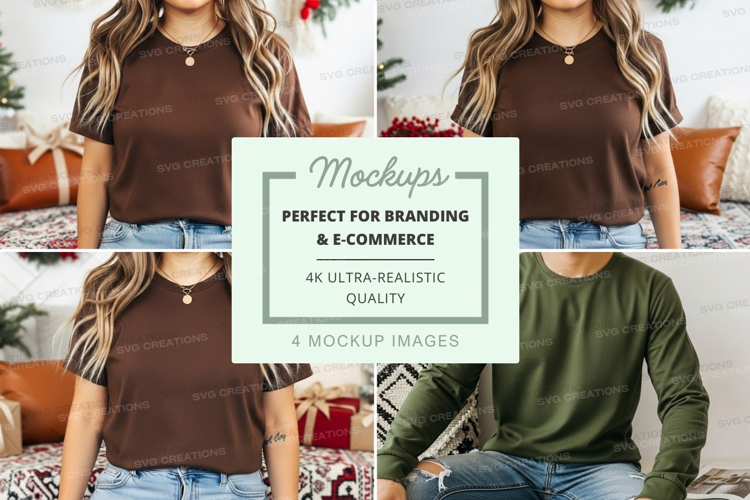 T-shirt mockup with two models