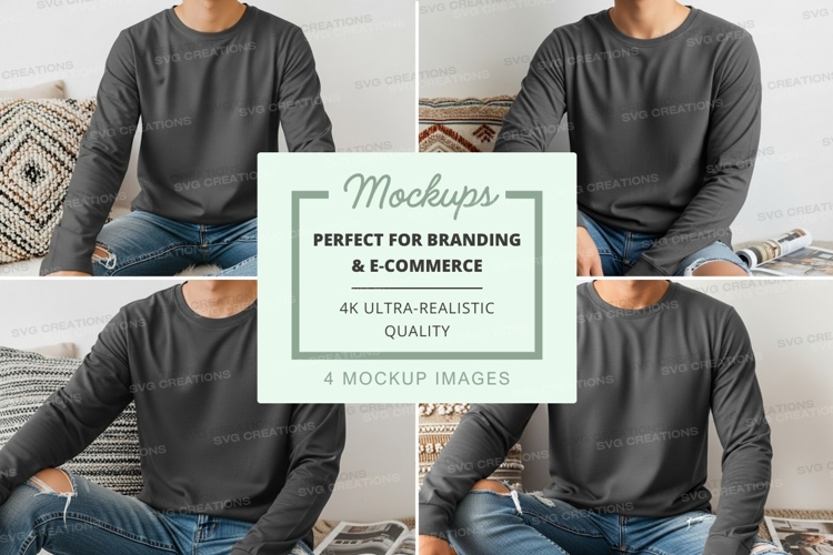 Black Tshirt Mockup Image 18