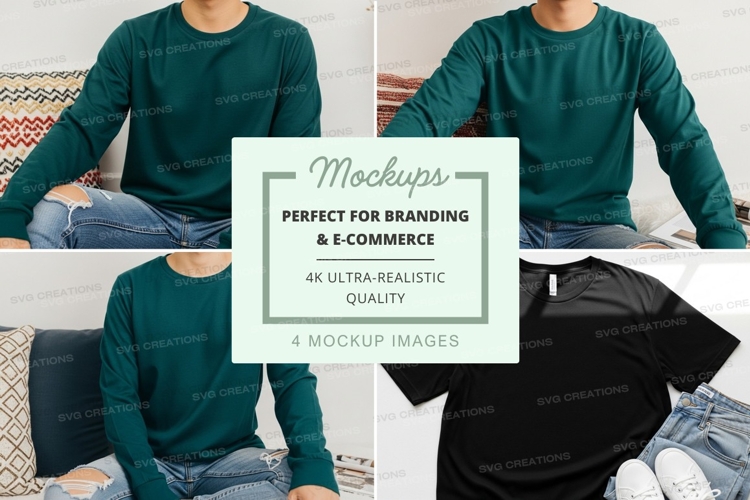 Black Tshirt Mockup Image 13