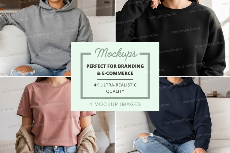 Hoodie and t-shirt mockup