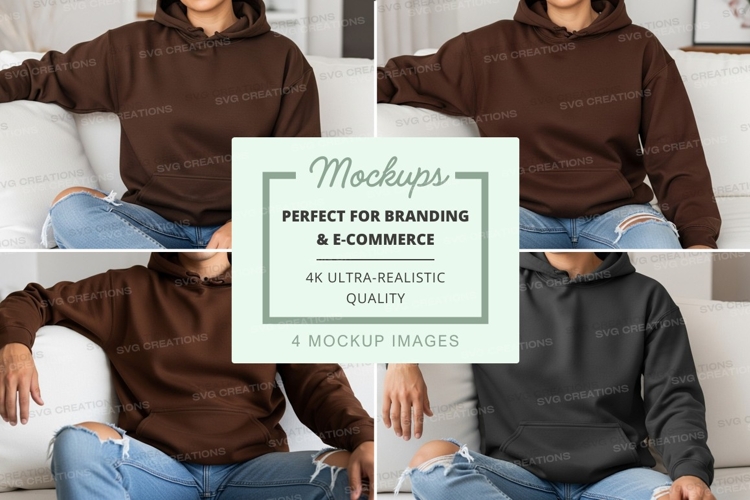 Hoodie mockup with models