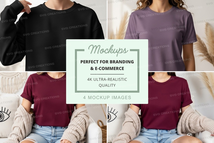 Black Tshirt Mockup Image 22