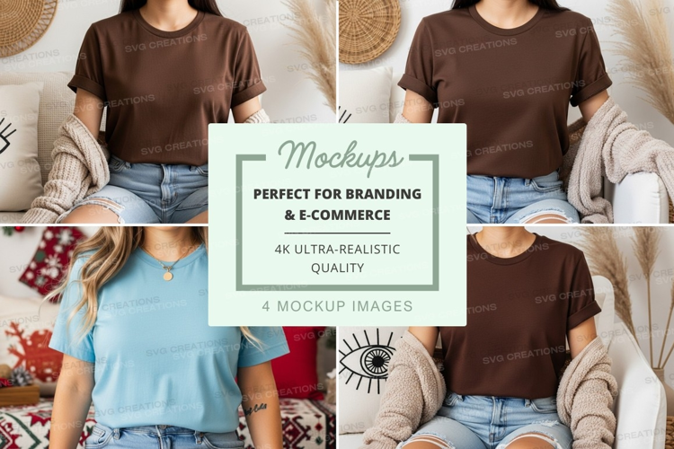 T-shirt mockup with models