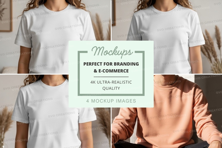 White Tshirt Mockup Image 14
