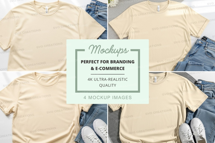 T-shirt mockup with casual outfit