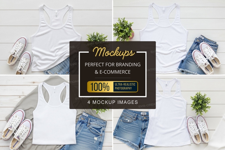 Mockup: summer fashion flat lay