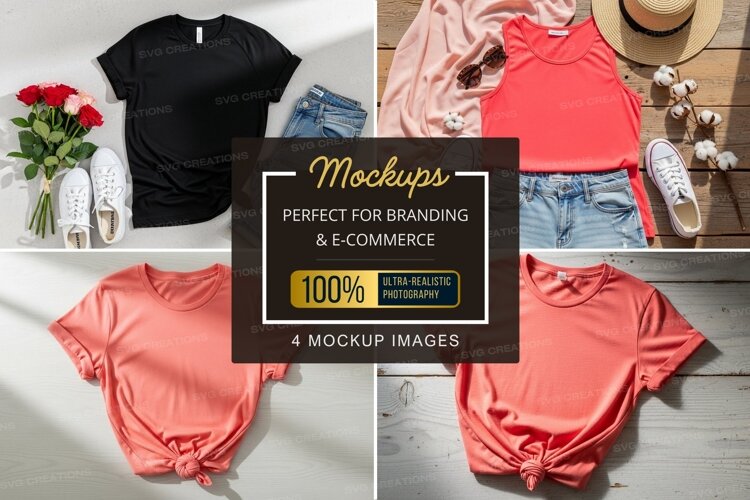 Mockup: casual summer outfit with t-shirts and accessories example image 1