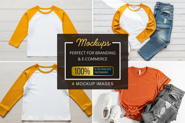 Mockup of casual kids' clothing