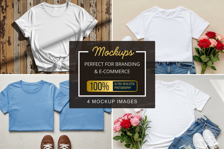 Mockup collection of t-shirts and accessories