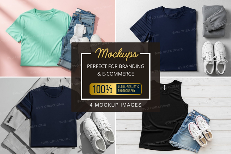 Casual summer outfits mockup