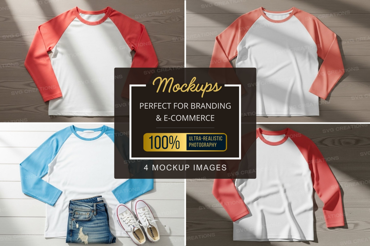 Mockup of baseball tee designs