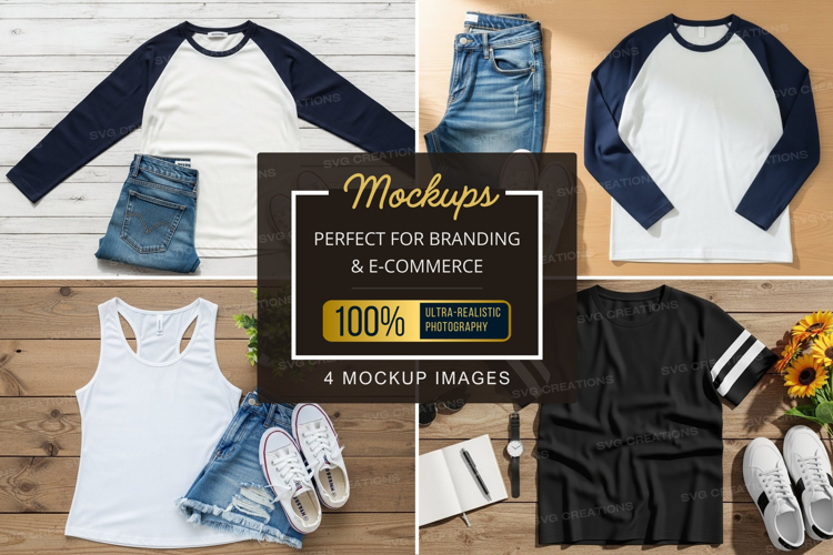 Casual summer outfits mockup