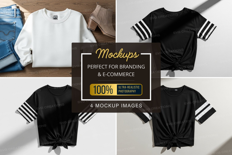 Mockup collection of casual tops