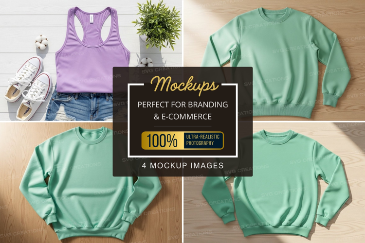 Mockup: casual summer outfit with sweatshirts