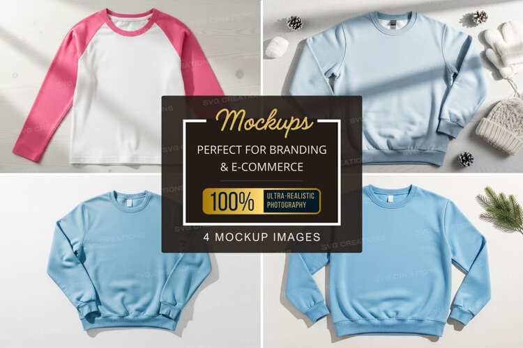 Mockup: assorted sweatshirts and t-shirts example image 1