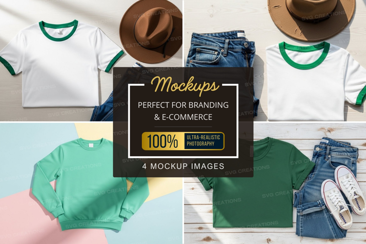 Mockup: casual summer fashion flat lay