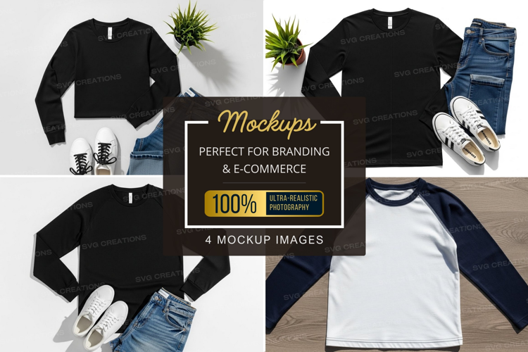 Mockup collection of casual wear