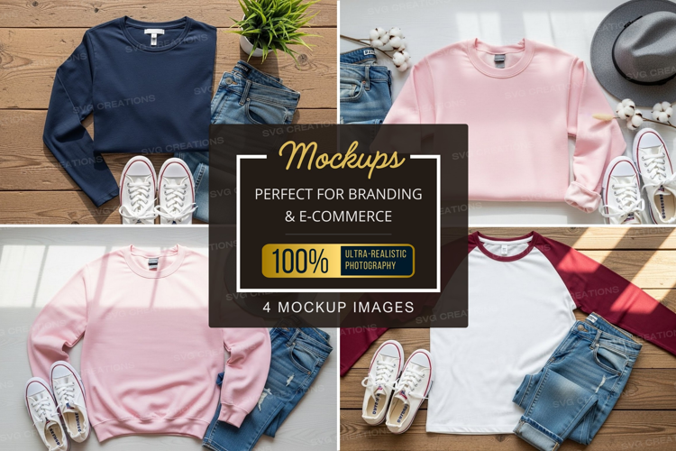 Mockup: casual outfits with t-shirts and accessories